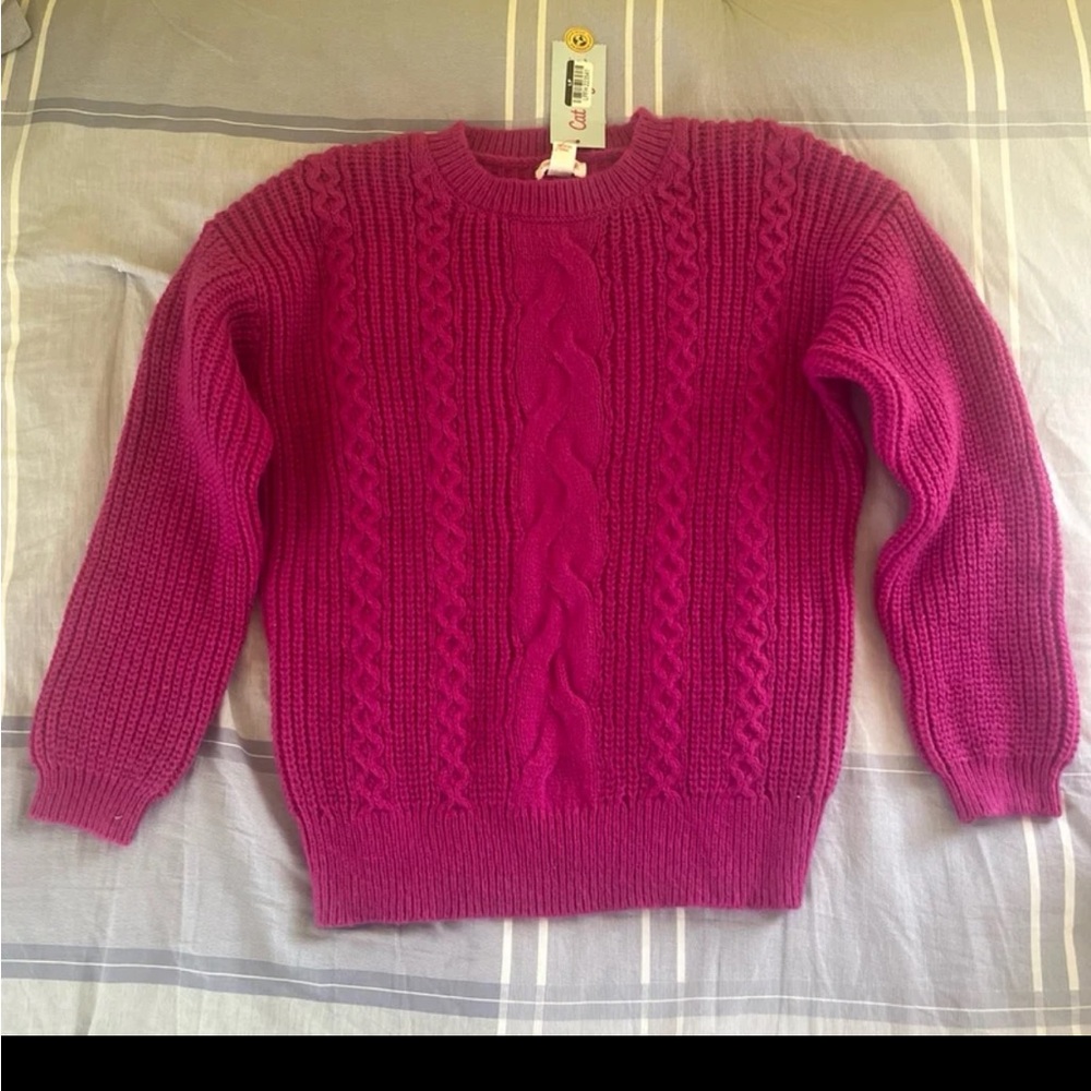 Girls Cat & Jack Cable Knit  Sweater Size XL (14) NWT